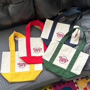 Trader Joe's Colorful Mini Tote Bag Collection